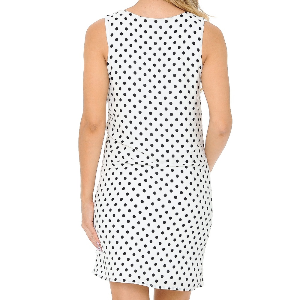 POLKA DOT SLEEVELESS DRESS - Picture 4 of 4